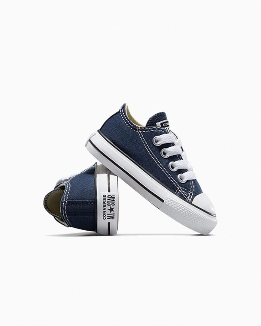 Girls' Converse Chuck Taylor All Star Classic Low Top Shoes Navy | AU 48130L